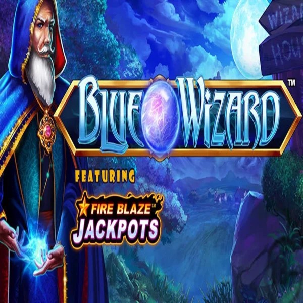 Blue Wizard Fire Blaze Jackpots game by Rarestone Gaming – logo hosted on Ringospin Casino